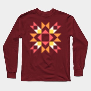 SCANDINAVIAN STARS quilt pattern 05 Long Sleeve T-Shirt